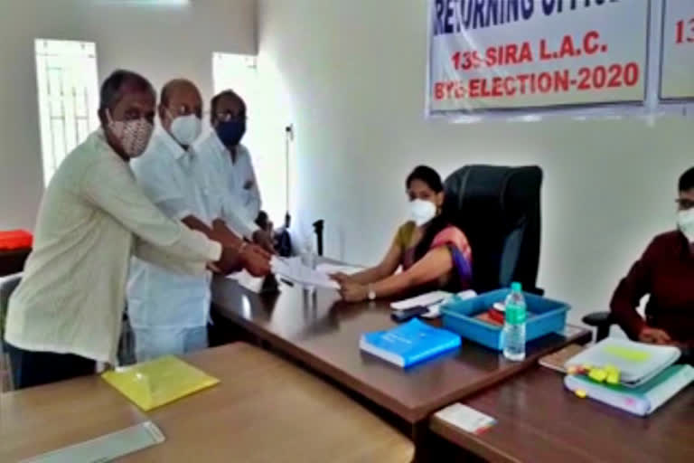 TB Jayachandra filed nomination for by-election