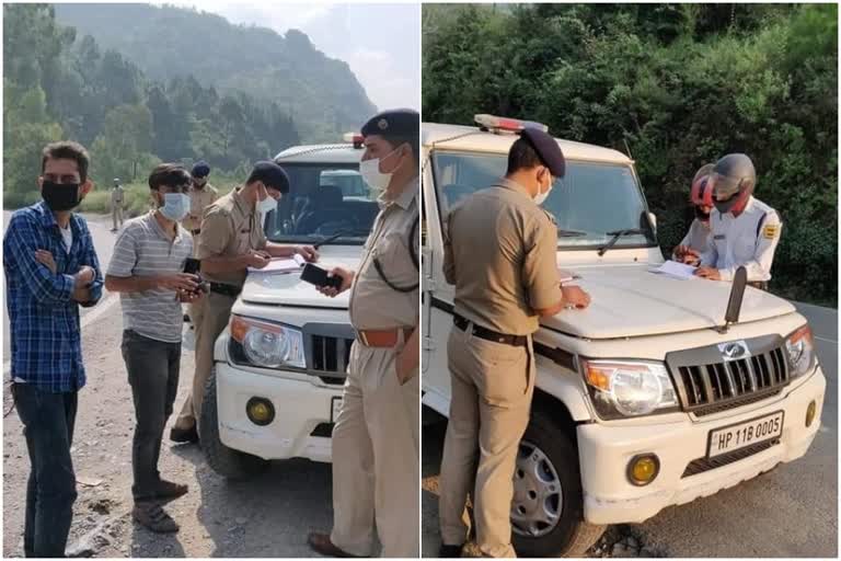 Solan police recovered 1 crore 15 lakh rupees fine this year on violating traffic rules