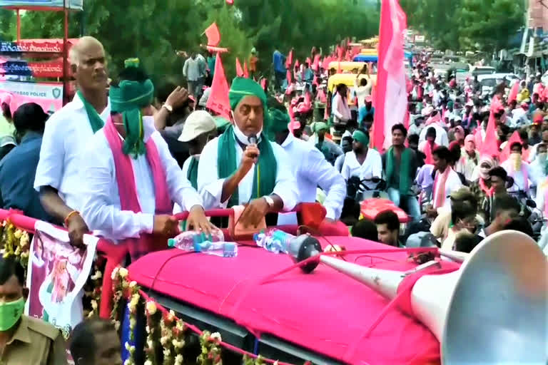 trs rally at kumara bheem asifabad district to thank cm