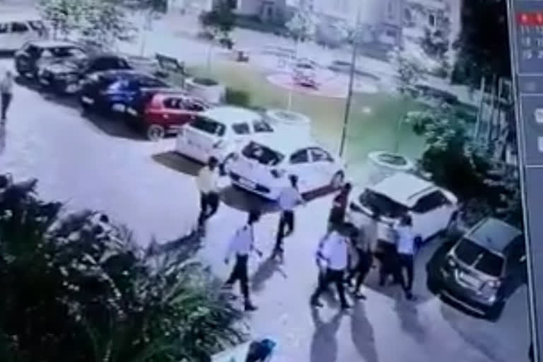 Echo village 1 society of Greater Noida fiercely fight among the guards