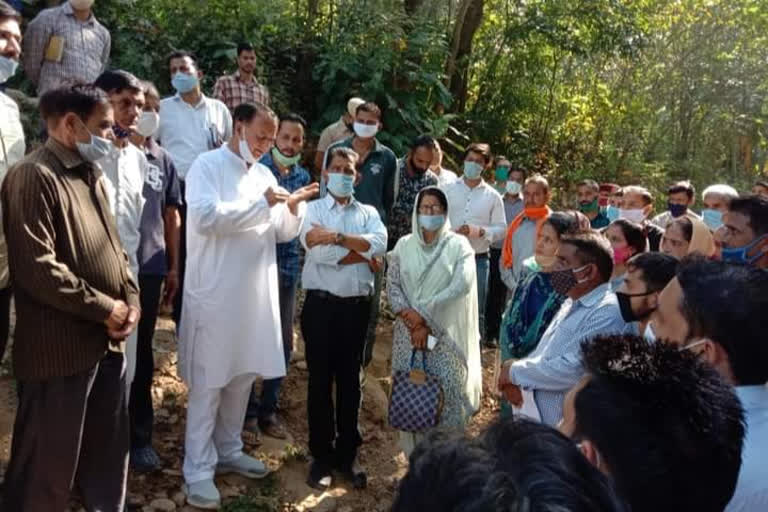 Thakur Mahender Singh inspection in Dharampur