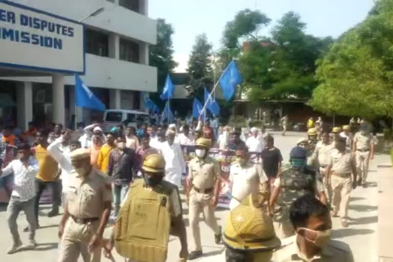 dalit organizations protest in jind over hathras case