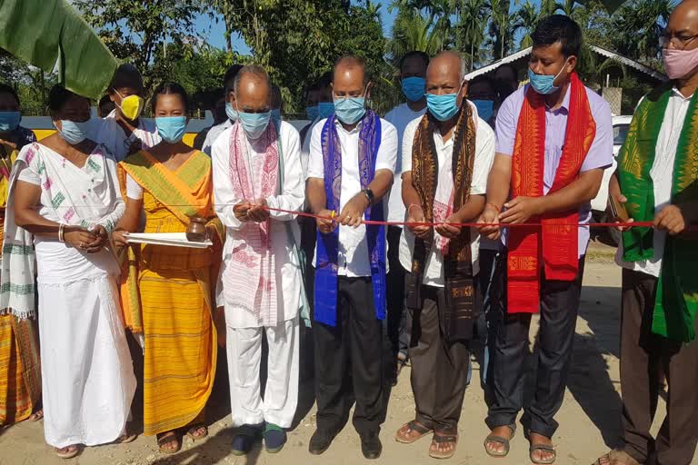 MLA Bhuban Pegu inaugurated four welfare schemes jonai Dhemaji assam etv bharat news