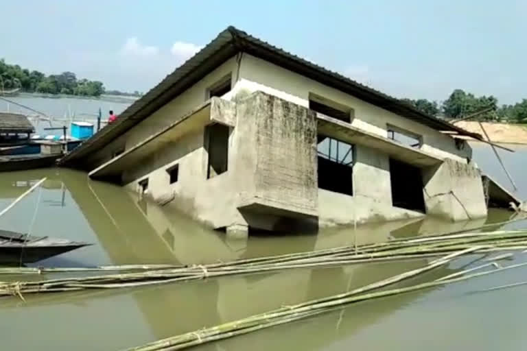 A health care center is under water for 3 years in Dhubri