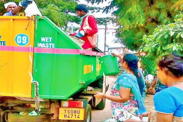 separate collection of Wet and dry garbage in kamareddy