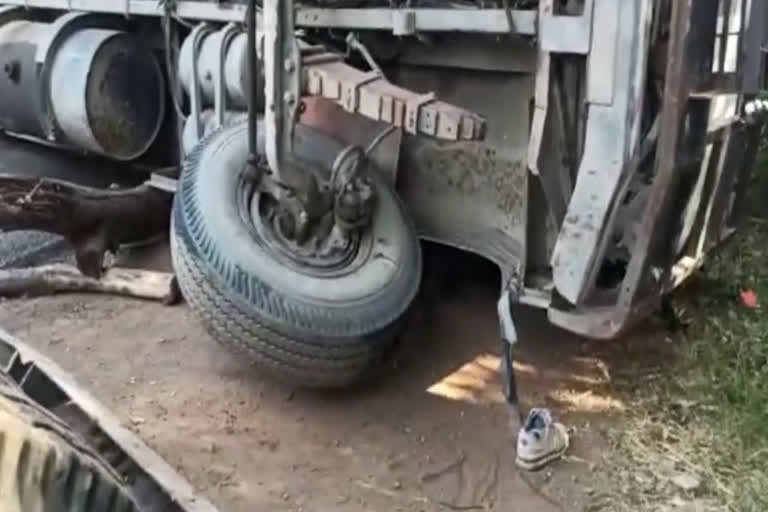 Bump into container and bike