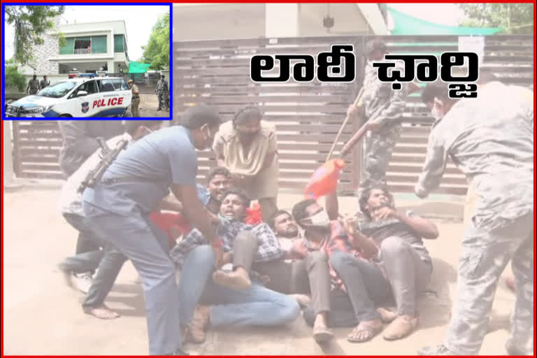 abvp protests for ebc reservations in warangal urban district