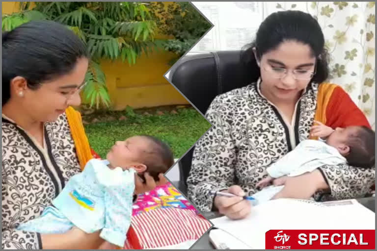 Modinagar SDM Soumya Pandey takes charge with 3-week-old daughter