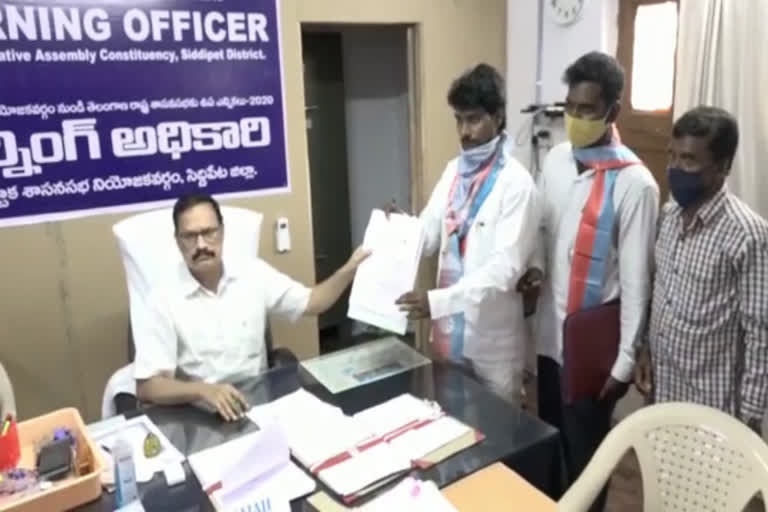 nominations for dubbaka constituency by election siddipet district