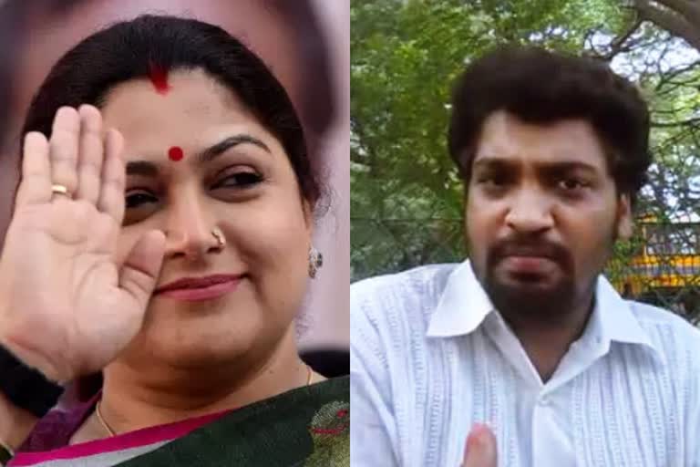 eepak nathan tweet against kushboo criticism