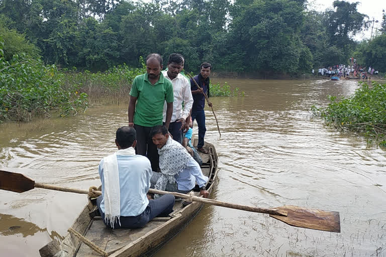 दी ओलंडत गावकरी करतात जीवघेणा प्रवास