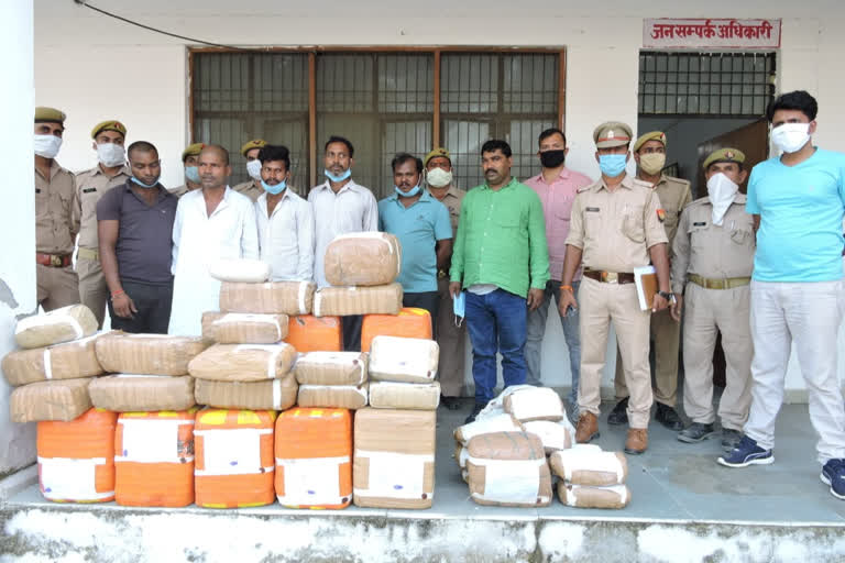 hemp recovered in ambedkar nagar