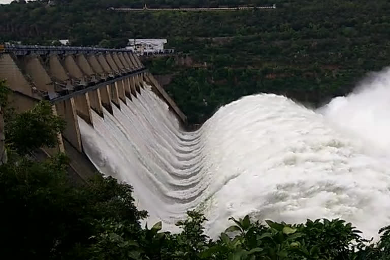 heavy flooding to nagarjuna sagar