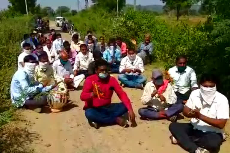 villagers protested