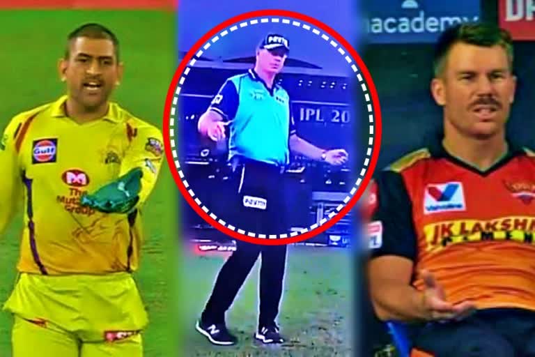 ms dhoni make pressure on umpire paul reiffel in match against srh