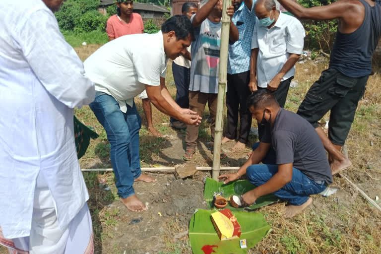 দূৰ্গা পূজাৰ বাবে সাজু মহানগৰৰ পূজা সমিতি