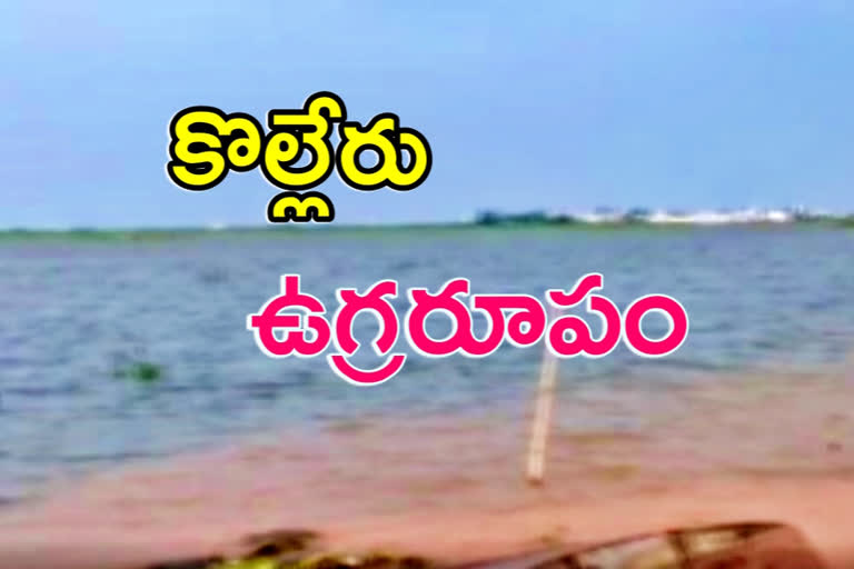 heavy flood in kolleru lake