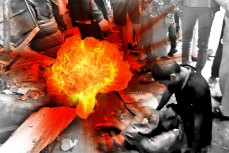 Cylinder explosion near Nampally Government Hospital