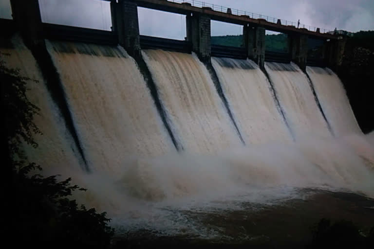 six gates opened of kalyanapulova dam in vizag district