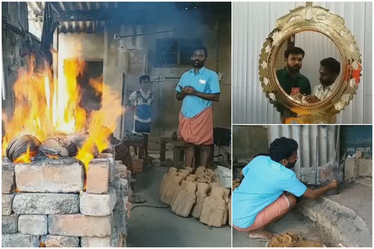 Aranmula mirror construction in crisis  Aranmula mirror  Aranmula mirror news  കൊവിഡില്‍ തെളിച്ചം നഷ്ടപ്പെട്ട് ആറന്‍മുള കണ്ണാടി  ആറന്‍മുള കണ്ണാടി നിര്‍മാണം  ആറന്‍മുള കണ്ണാടി നിര്‍മാണ വാര്‍ത്ത  ആറന്‍മുള കണ്ണാടി നിര്‍മാണം പ്രതിസന്ധിയില്‍