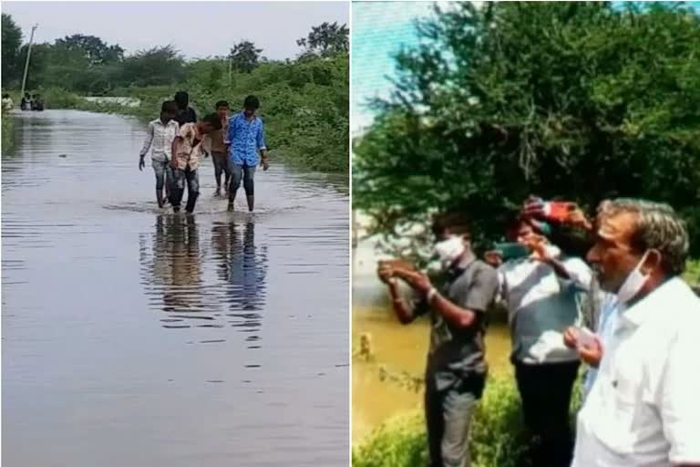 stormy rain in yadgir, mla venkat reddy visited the affected areas in yadgir karnataka