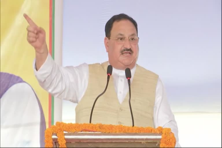 jp nadda attack on rjd and congress in Aurangabad and Sasaram regarding Bihar assembly elections