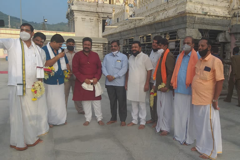 BC Patil who visited the restriction temple