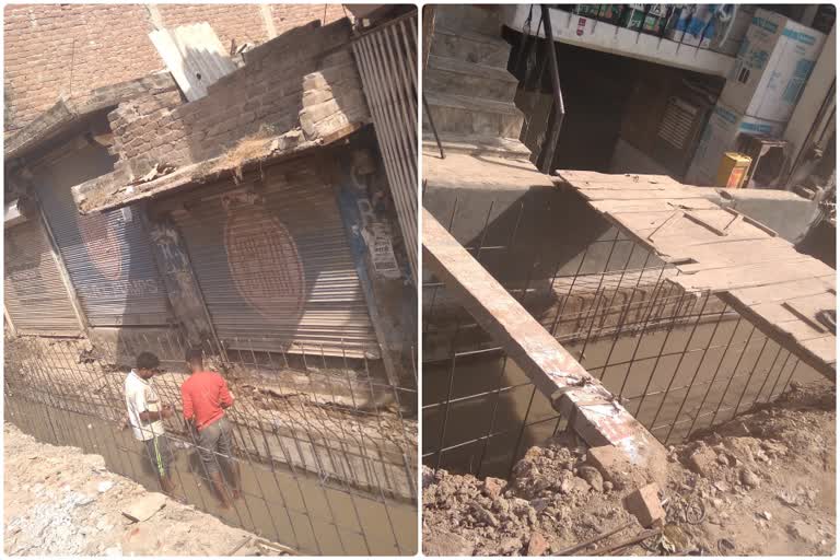 construction work stopped in sangam vihar due to pollution in delhi