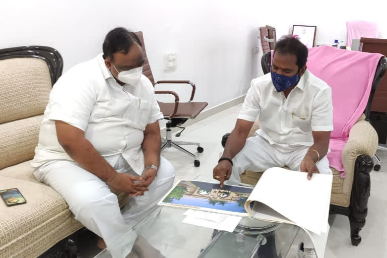 husnabad mla sateesh meets minister srinivas goud