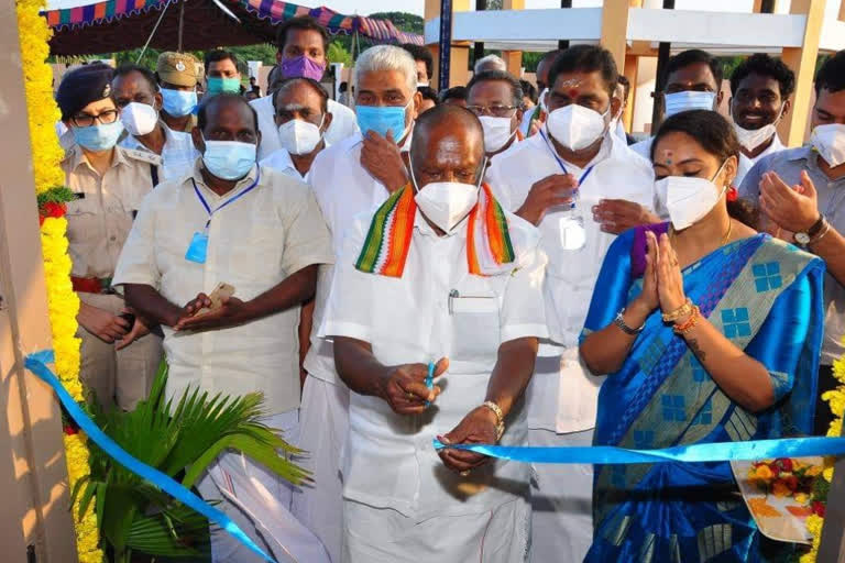 pondy cm narayanasamy water tank opening ceremony