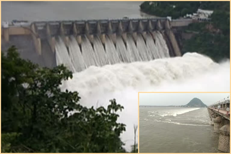 Flood flow continues to Srisailam reservoir