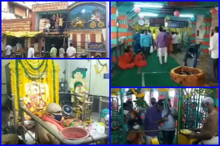 dasara navratri celebrations in nijiveedu are under going through covid precautions given by government