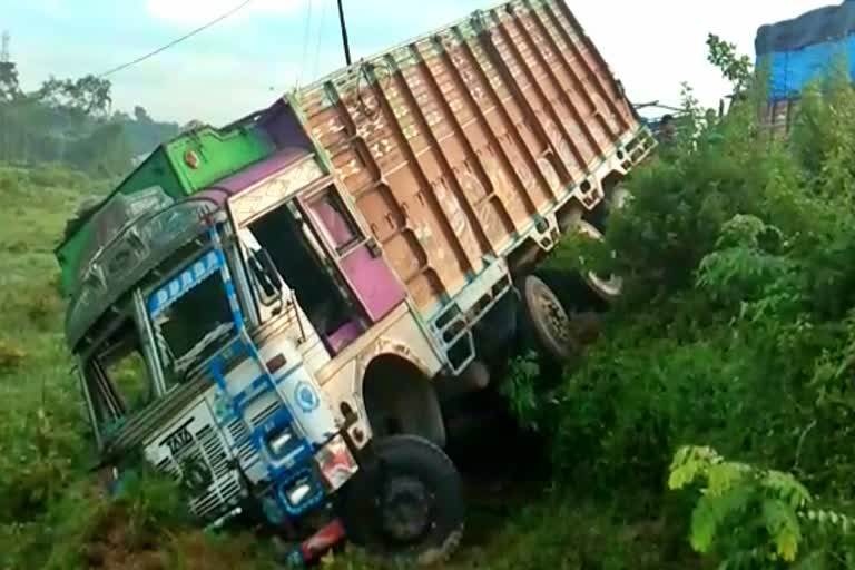 Truck accident in Sivasagar