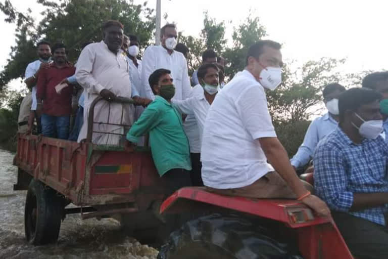 Priyank Kharge Visits the Flood Affected area