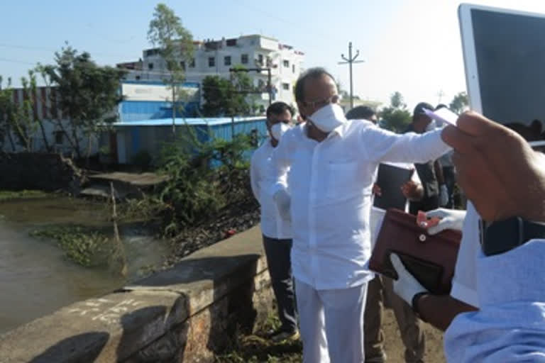 Ajit Pawar inspects areas affected by heavy rains