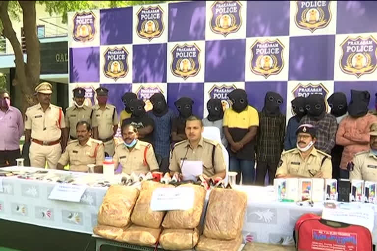 Prakasam district police arrested  a gang for waylaying truck drivers on highway