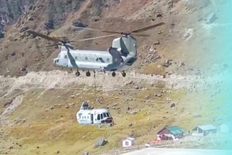 kedarnath MI 17 helicopter debris airlifted