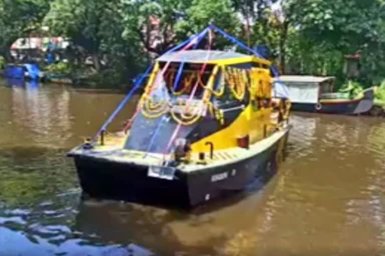 water taxi service on Kerala's backwaters