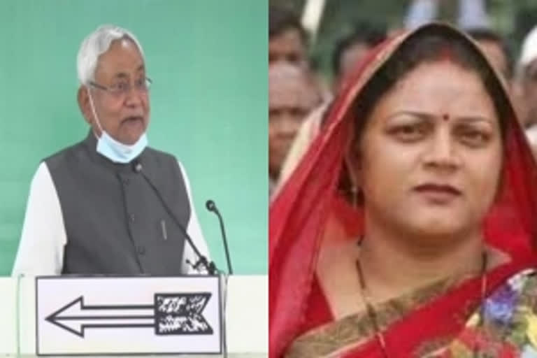 CM Nitish Kumar and  Sushumlata Kushwaha (file photo)