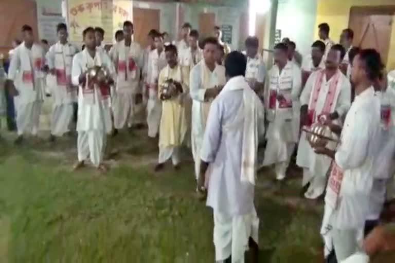 Kati mohiya naam at sundaridiya satra barpeta assam etv bharat news