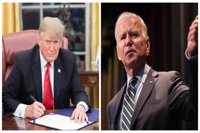 Trump Biden go on offence