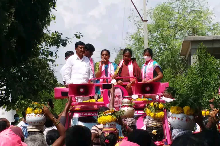 trs compaign in dubbaka constituency