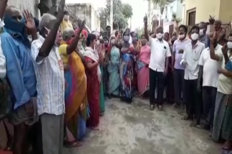 cpi protest for house pattas in devineni gandhi puram vijayawada krishna district