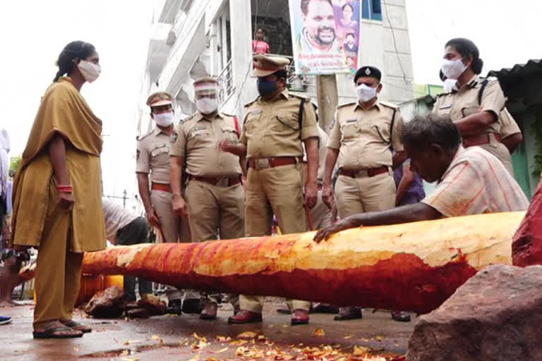 SP examined the preparation arrangements of Sirimanu in hukumpeta vizianagaram district