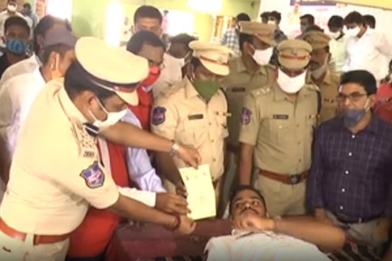 Police Mega Blood Camp in manchiryal