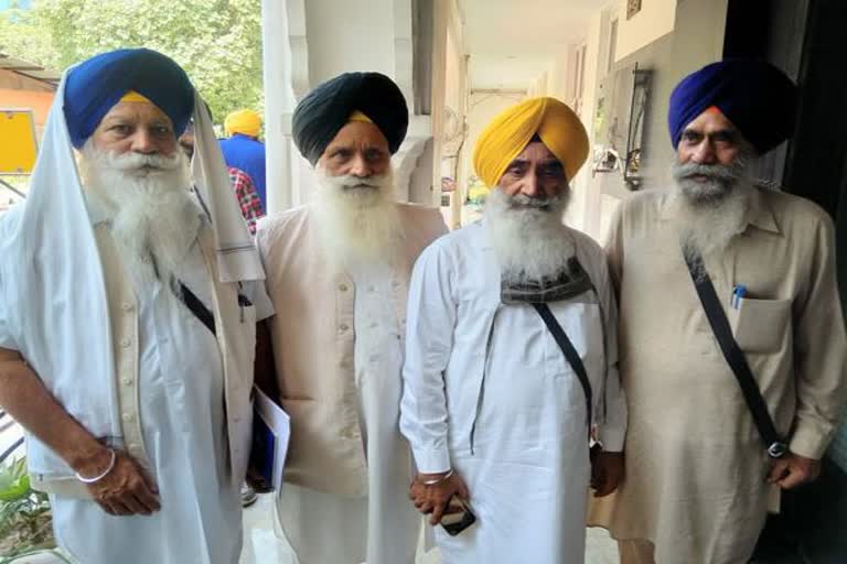 Akali Dal Democratic delegation led by Sewa Singh Sekhwan arrives at Akal Takht Secretariat