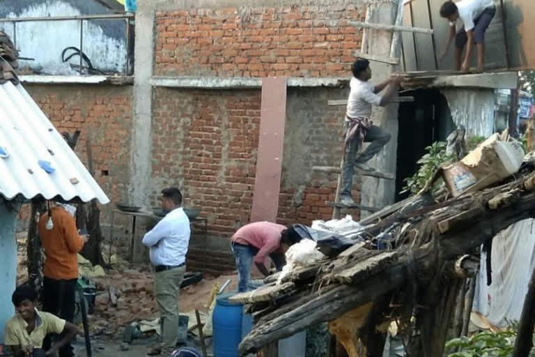 Illegal construction at panchayat shop