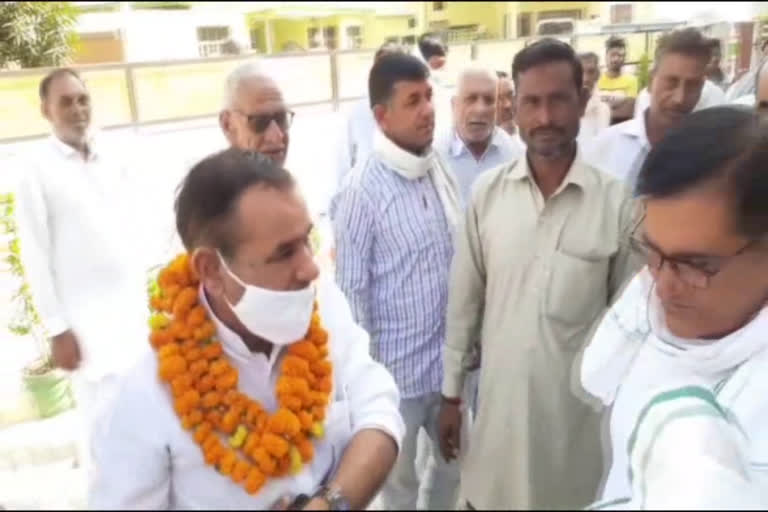 MLA Jogiram Sihag statement on agriculture bill in dhoulra village yamunanagar