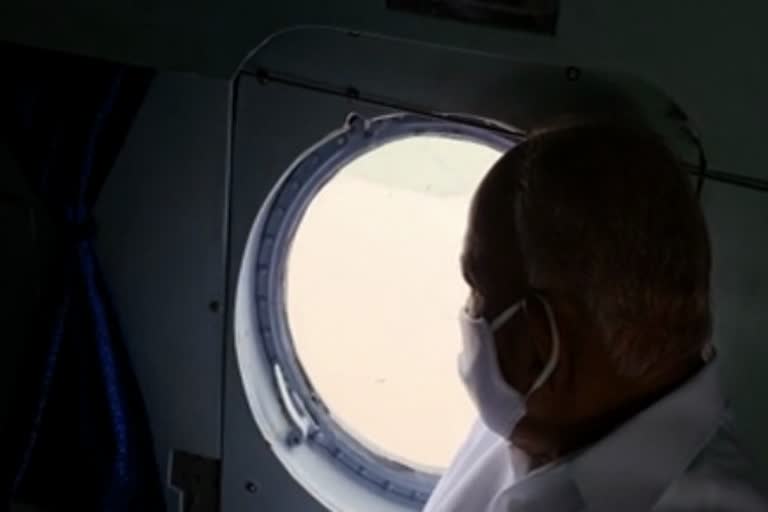 chief-minister-bs-yediyurappa-conducted-aerial-survey-of-flood-affected-areas