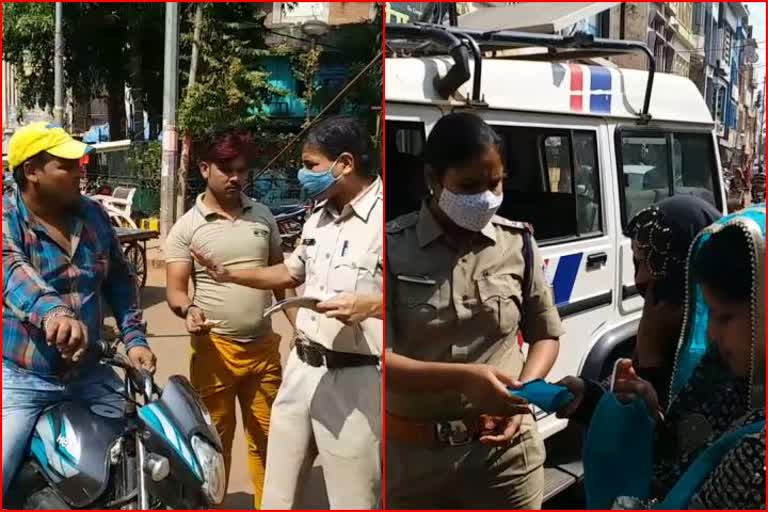 police-took-action-against-those-who-roam-without-wearing-masks-in-shivpuri